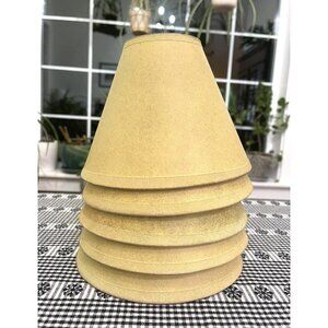 Set of 5 Chandelier Lamp Shades Empire Hardback Natural Warm UNO 5.5x7x3” Sconce